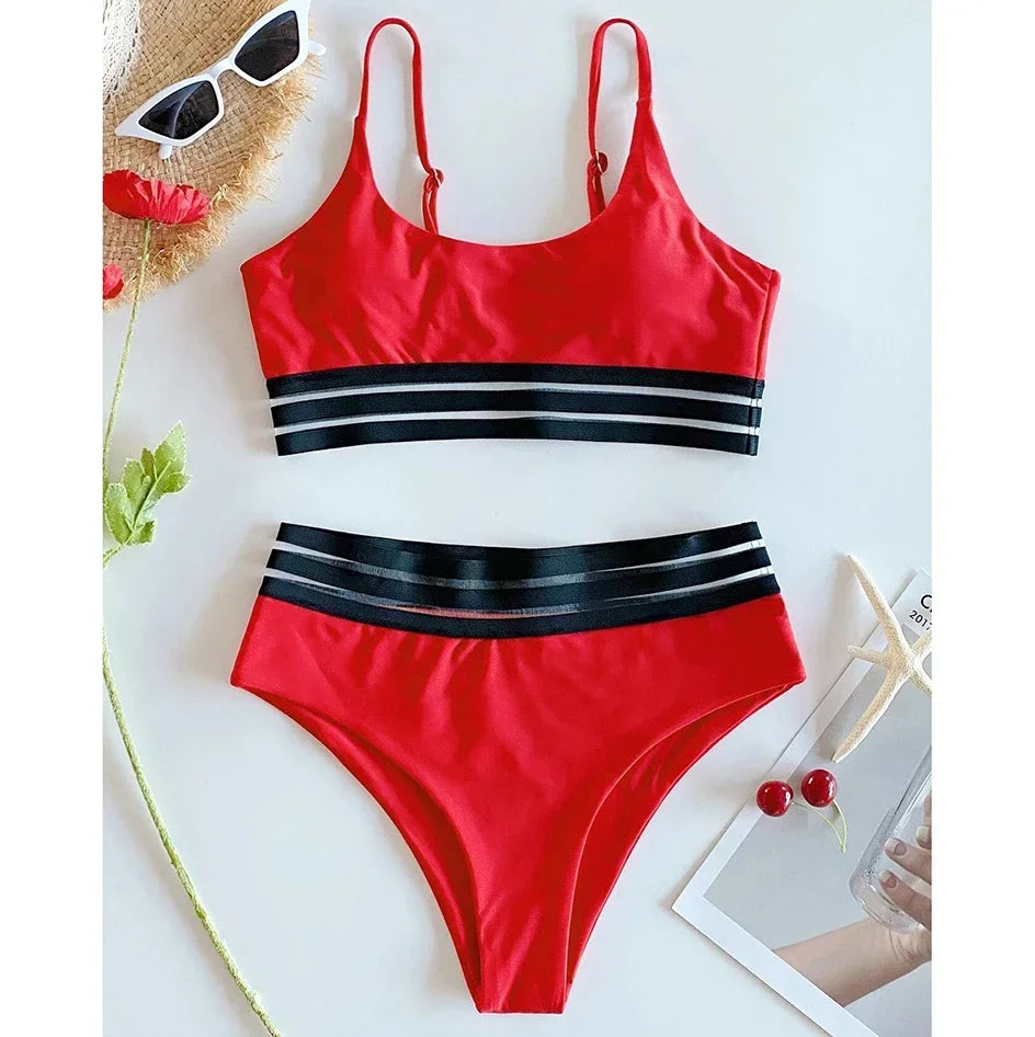 Casual Two Piece Bikini Set