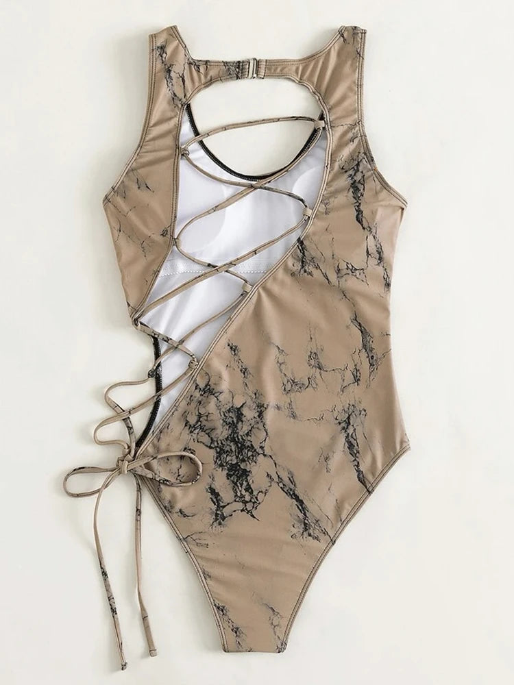 Sexy Bandage One Piece Beachwear for Women