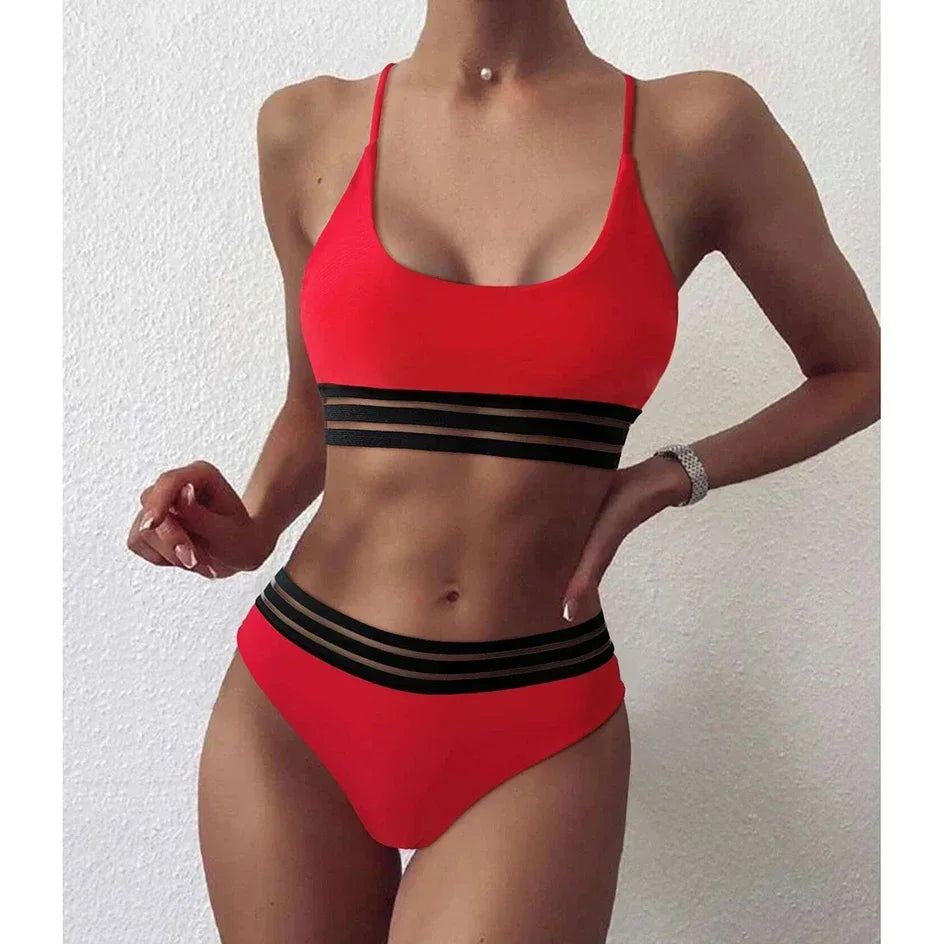 Casual Two Piece Bikini Set