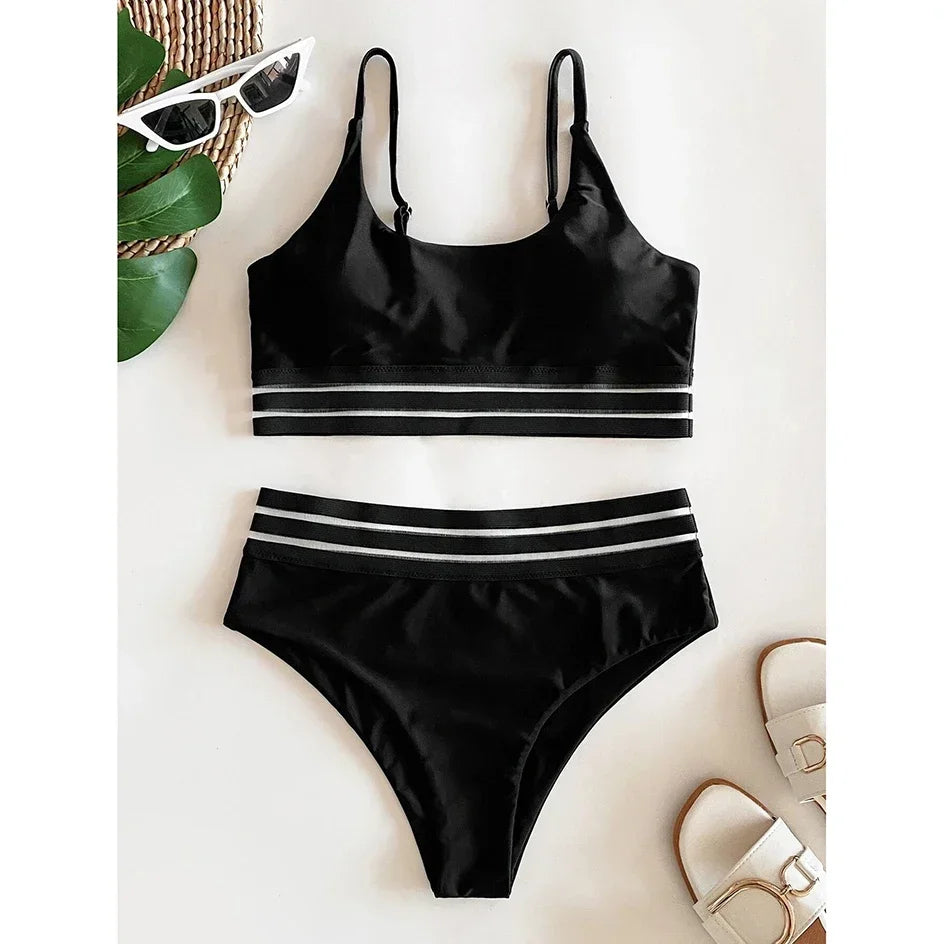 Casual Two Piece Bikini Set