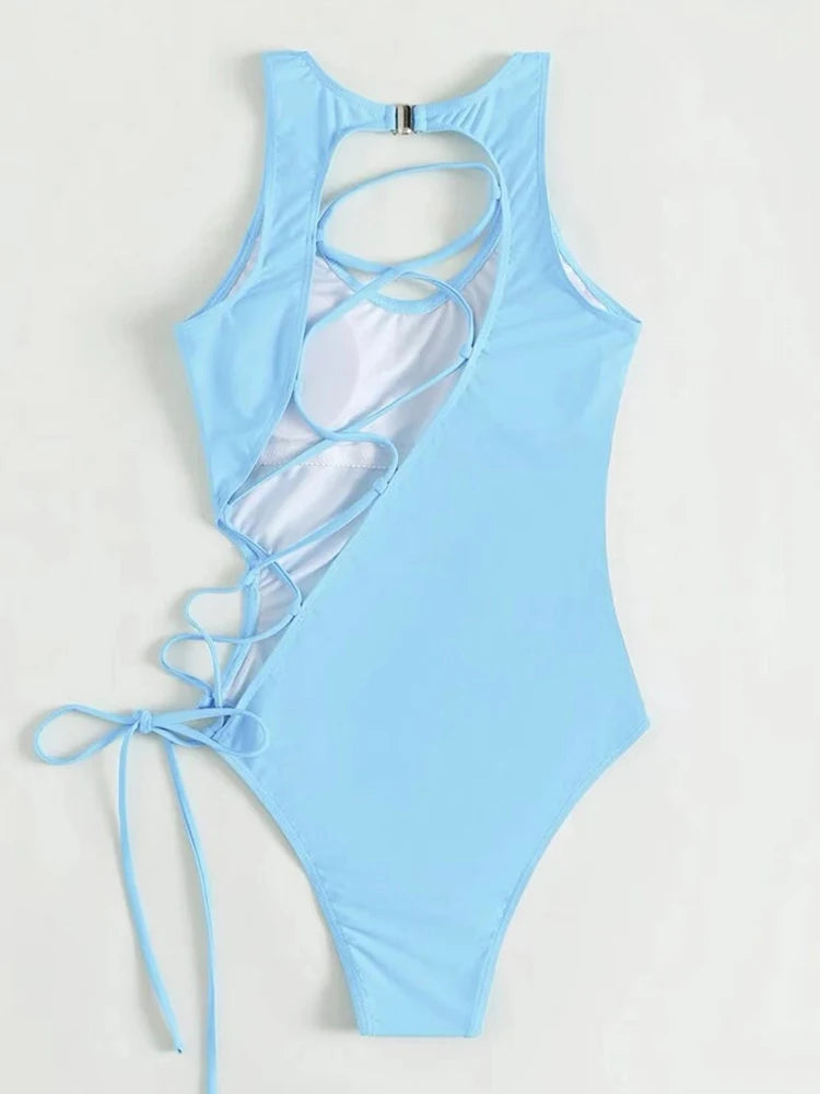 Sexy Bandage One Piece Beachwear for Women