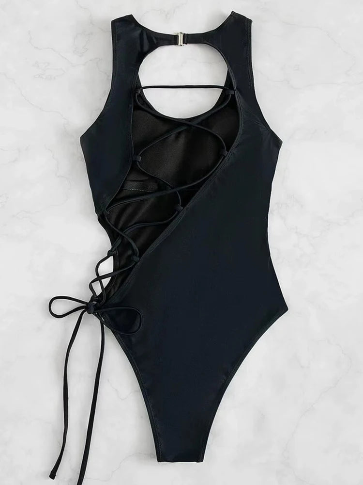Sexy Bandage One Piece Beachwear for Women