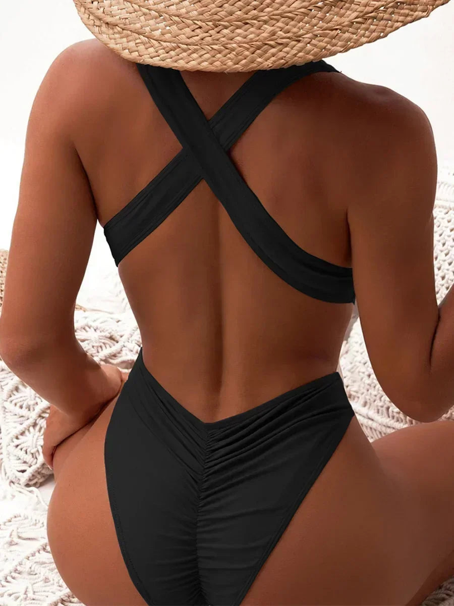 Sexy Deep V One Piece Swimsuit
