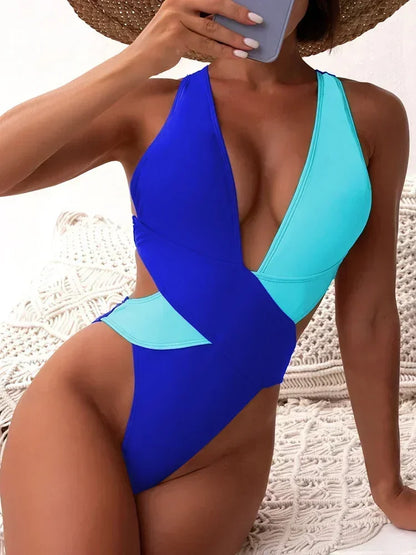 Sexy Deep V One Piece Swimsuit
