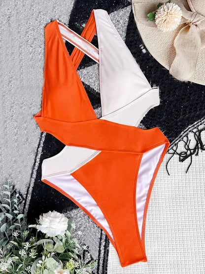 Sexy Deep V One Piece Swimsuit