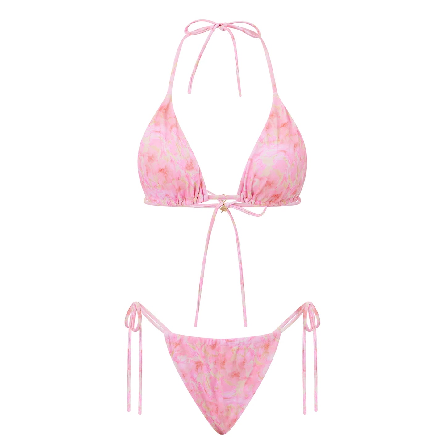 Floral Halter Bikini Set  Chic and Sexy