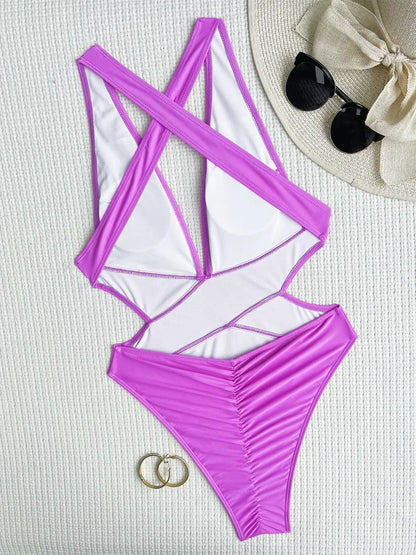 Sexy Deep V One Piece Swimsuit