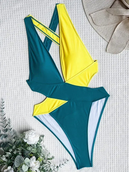 Sexy Deep V One Piece Swimsuit
