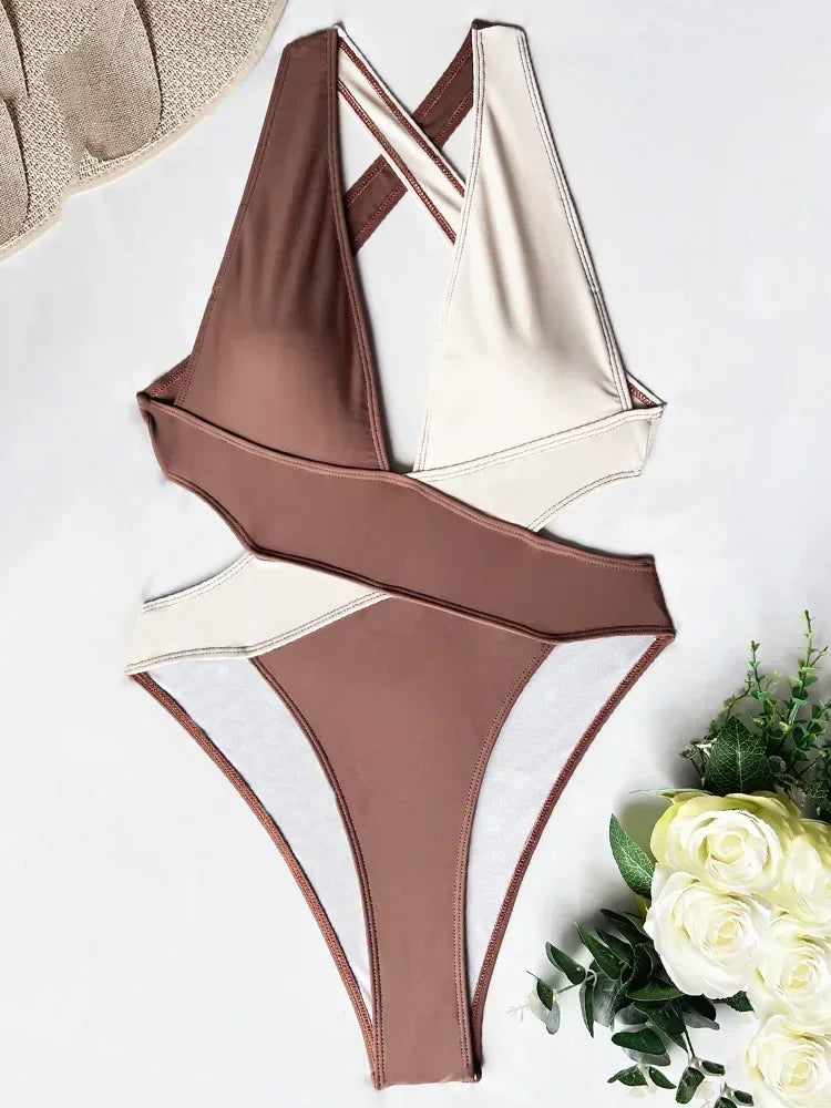 Sexy Deep V One Piece Swimsuit
