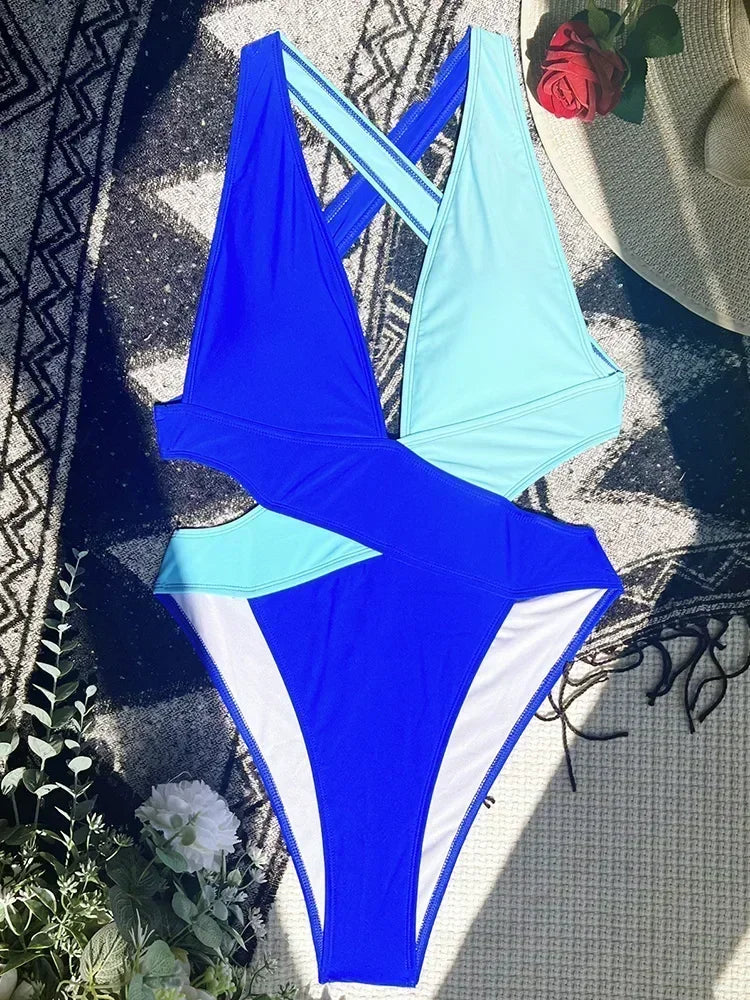 Sexy Deep V One Piece Swimsuit